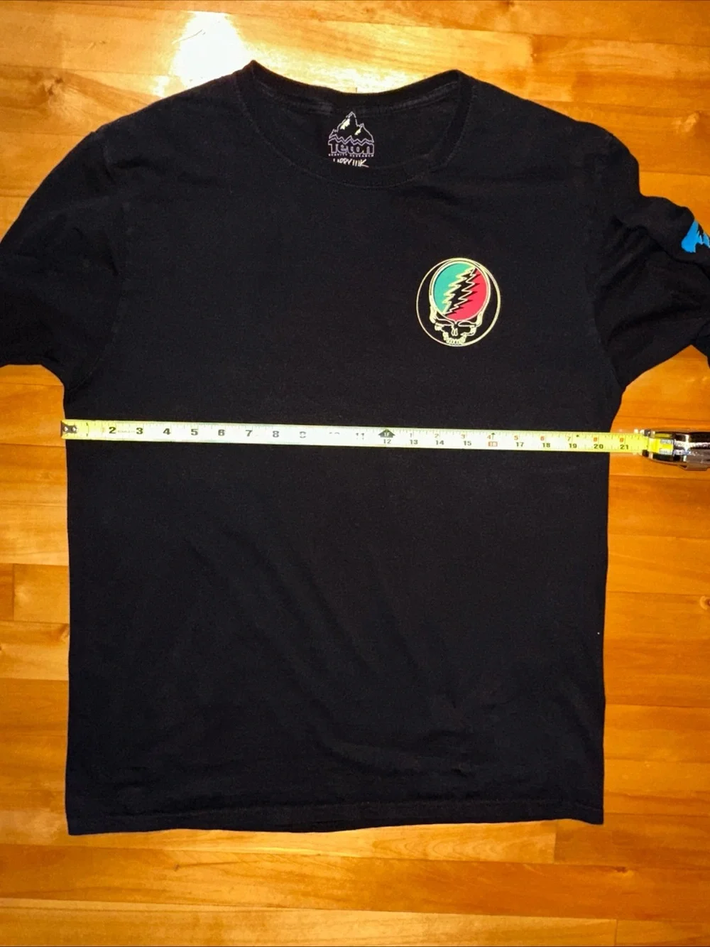 Larry Luks Grateful Dead TGR Long Sleeve T Shirt Mens L Skull Graphic Black